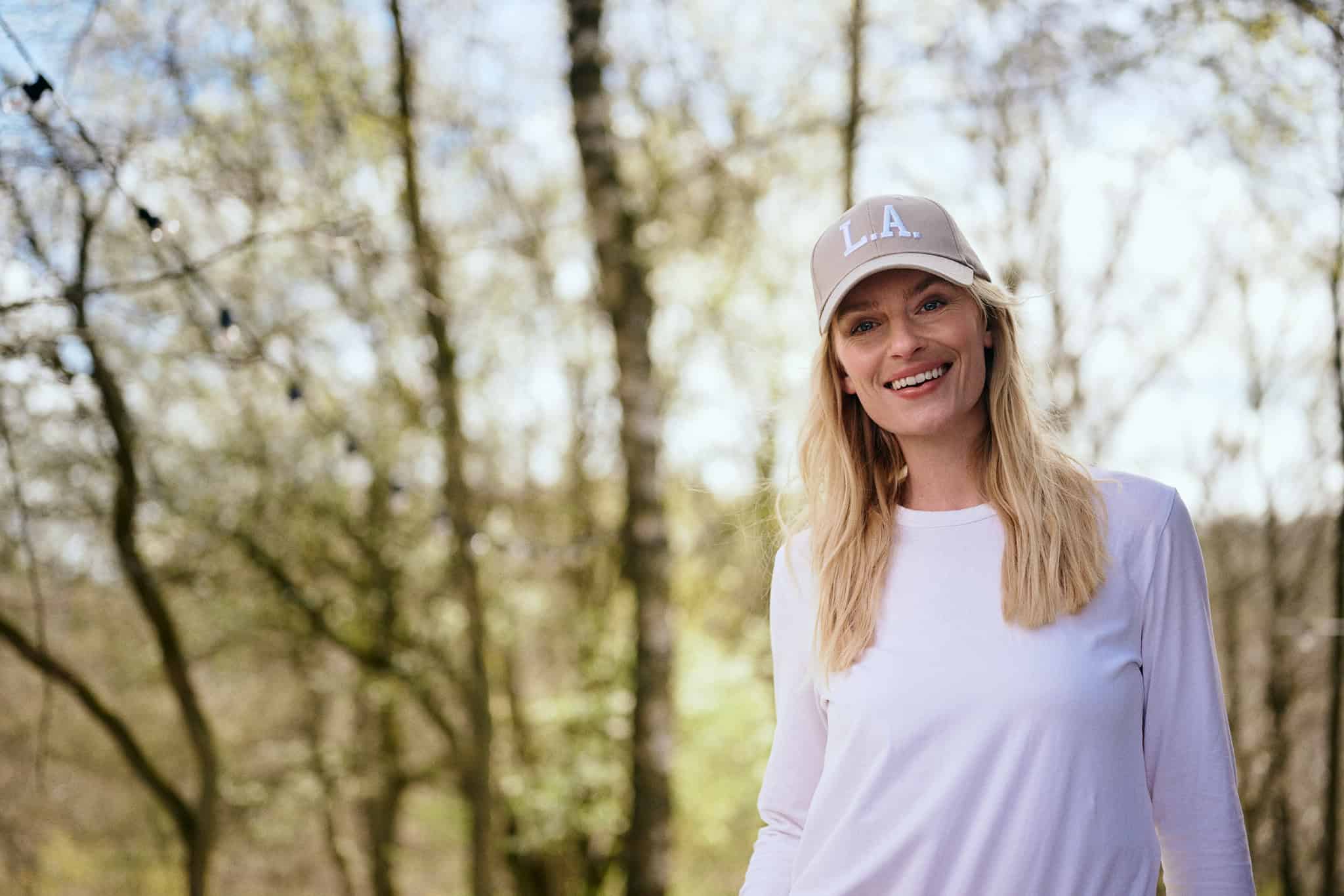 LA grey cap in nature at spring